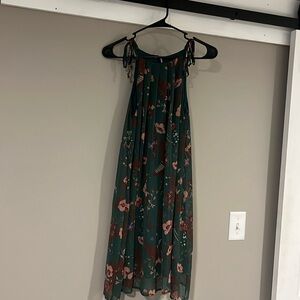 Green Floral Shift Dress